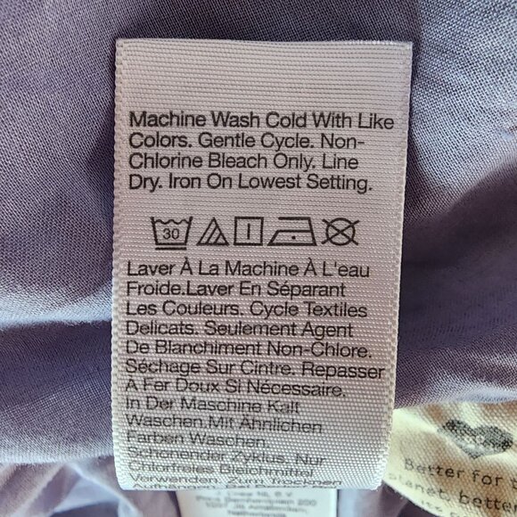 Madewell Womens Small Dress Linen Blend Lucie Smocked Midi in Stripe Blue Boho - Picture 9 of 10